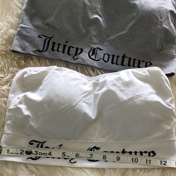 Juicy couture intimates bandeau set of 3 black white & grey removable pads EUC - Picture 5 of 7